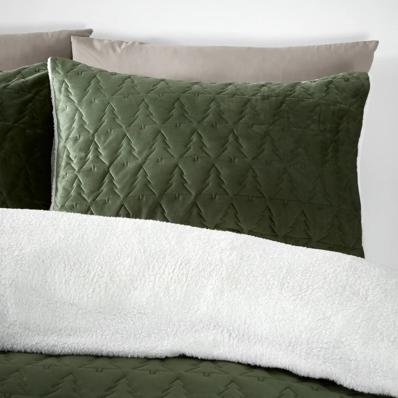 Catherine Lansfield Cosy Soft Tree Quit Set | Green