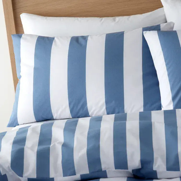 Catherine Lansfield Cove Stripe Quilt Set  | Blue