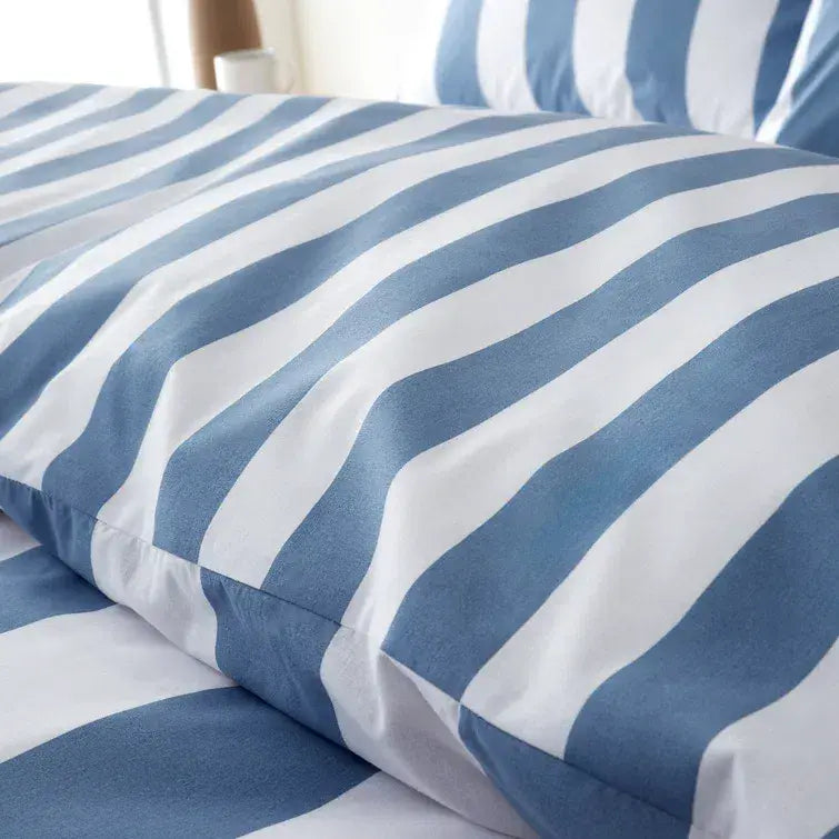 Catherine Lansfield Cove Stripe Quilt Set  | Blue