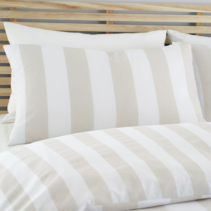 Catherine Lansfield Cove Stripe Quilt Set  | Natural