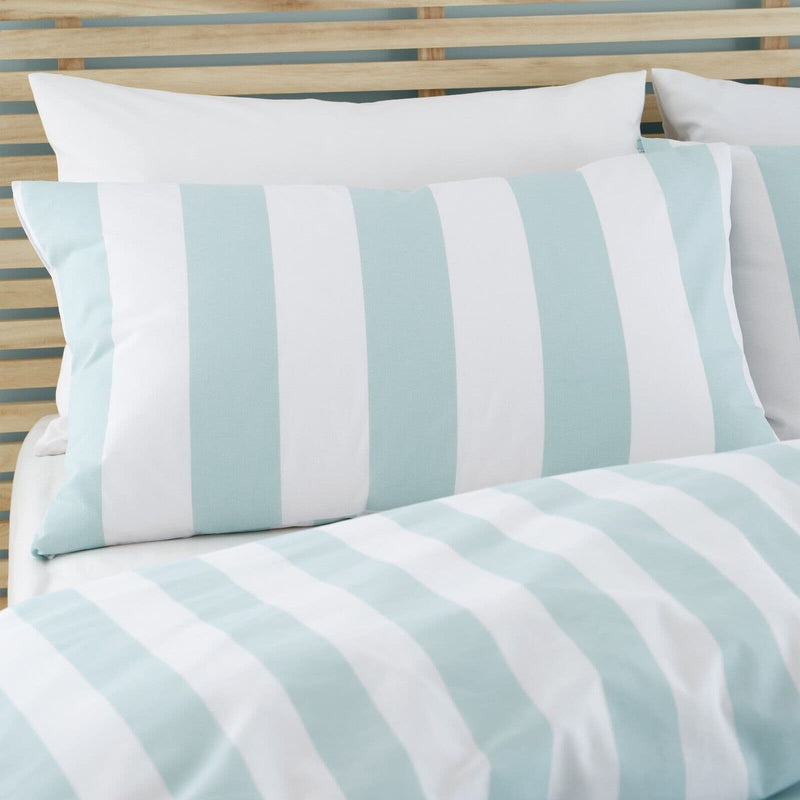 Catherine Lansfield Cove Stripe Quilt Set  | Seafoam