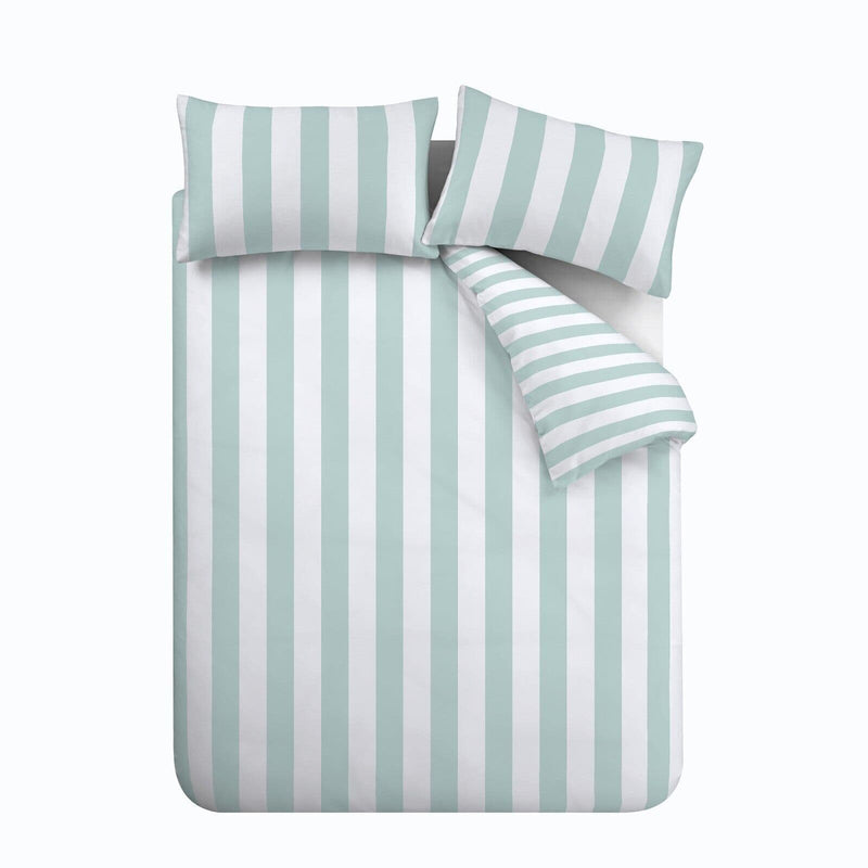 Catherine Lansfield Cove Stripe Quilt Set  | Seafoam