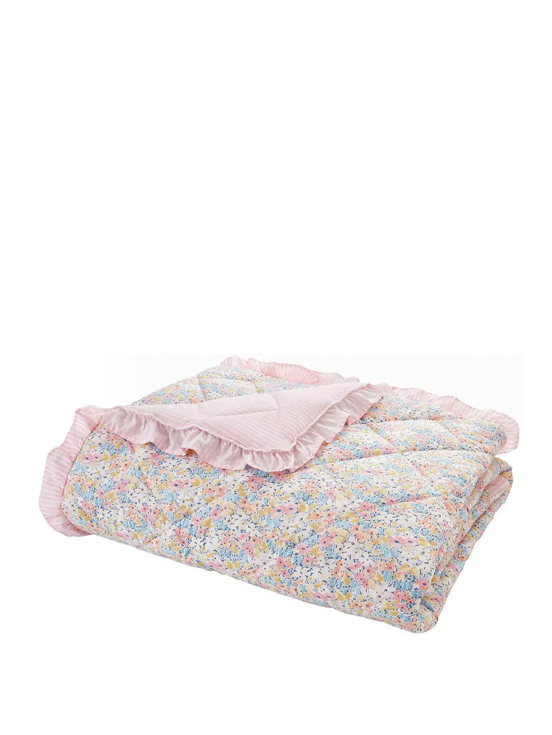 Catherine Lansfield Darcy Floral Bedspread | Pink