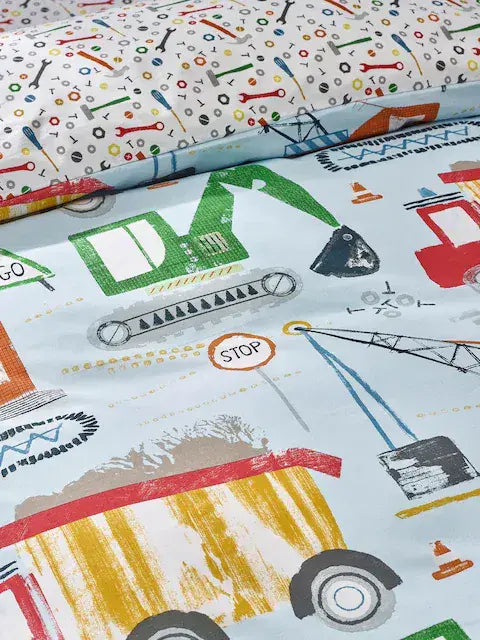 Catherine Lansfield Diggers Dreams Quilt Set| Blue