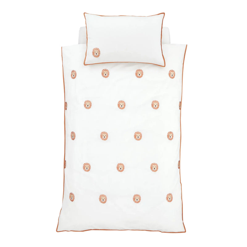 Catherine Lansfield Embroidered Lions Quilt Set | White