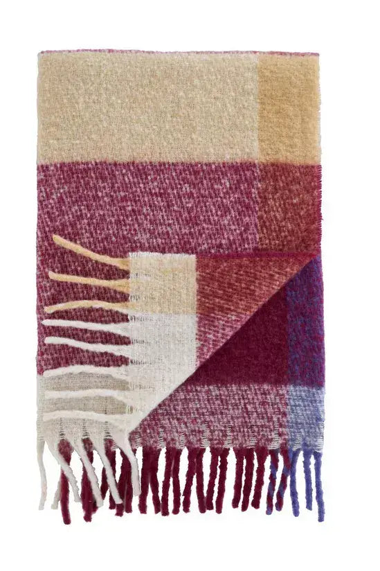 Catherine Lansfield Faux Mothair Throw   130x170cm | Plum