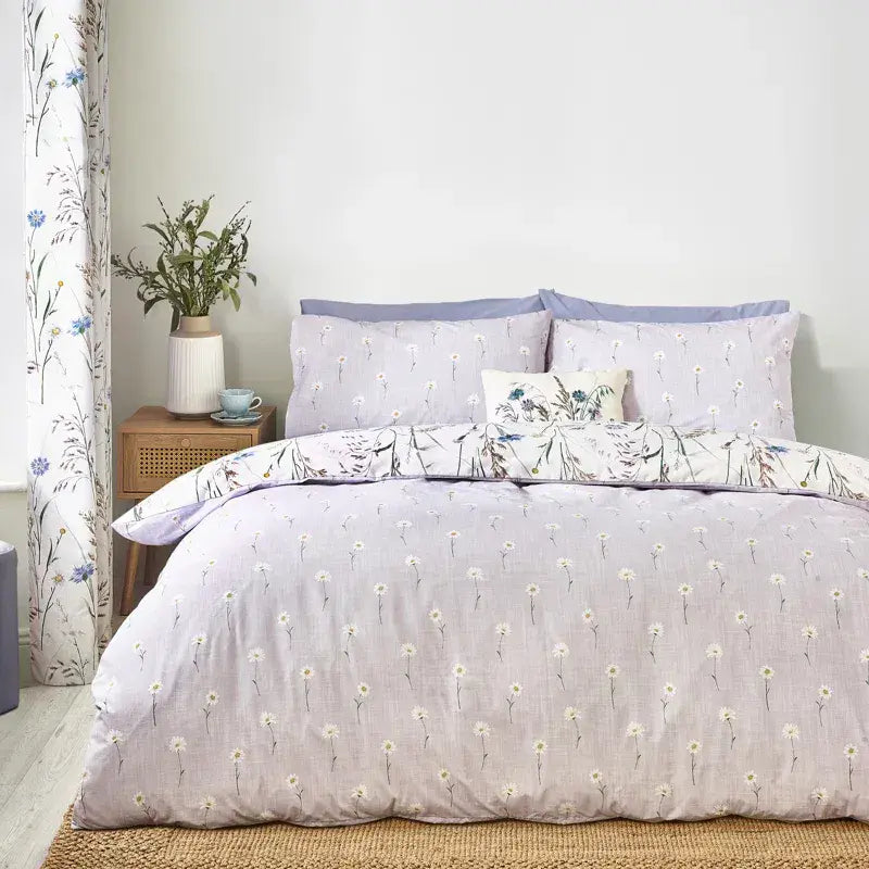 Catherine Lansfield Grasmere Quilt Set | Lilac