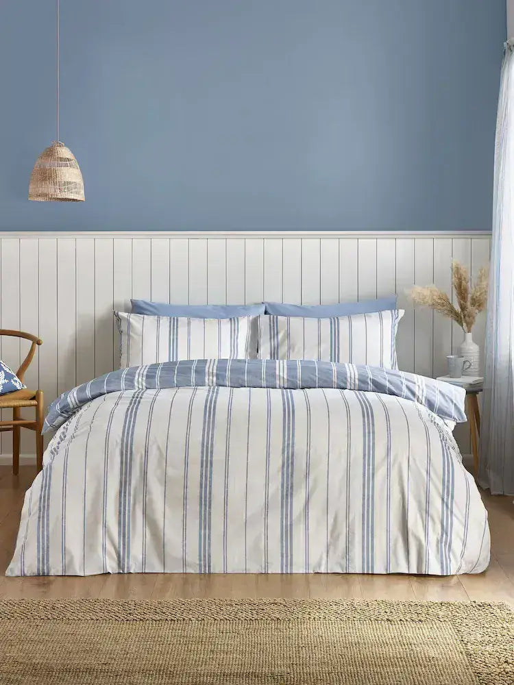 Catherine Lansfield  Harbour Stripe Quit Set | Blue