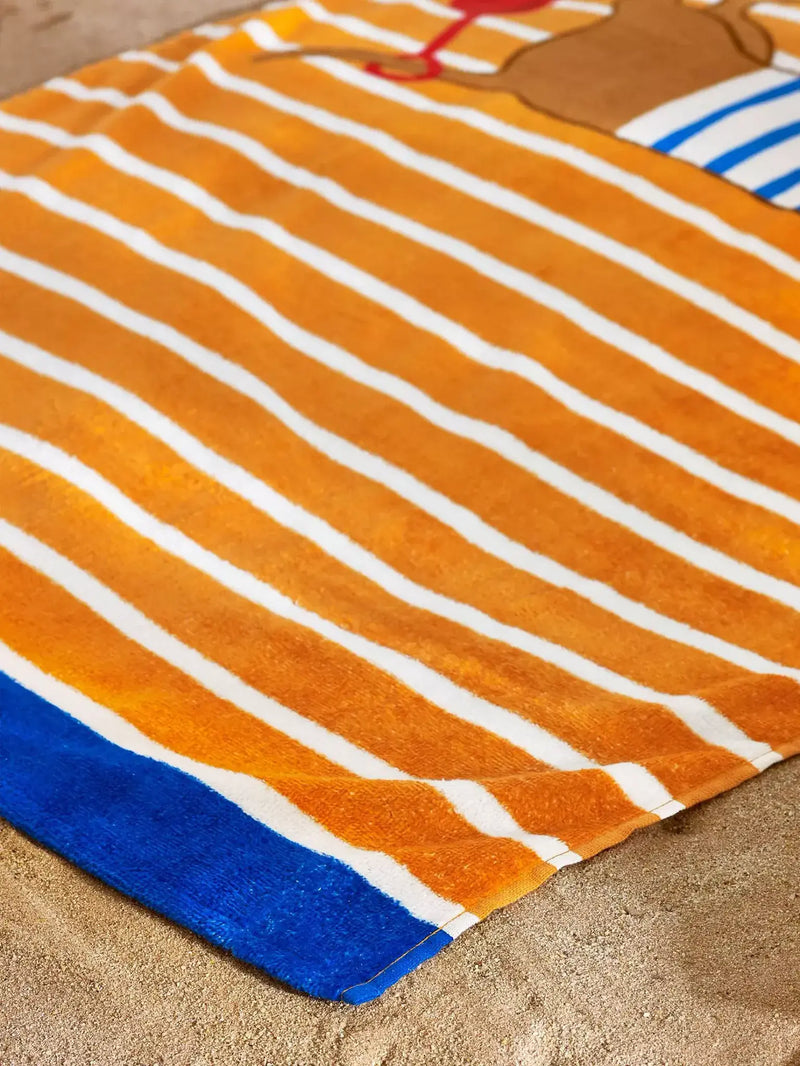 Catherine Lansfield Hot Dog Beach Towel 76 x 160 cm | Orange