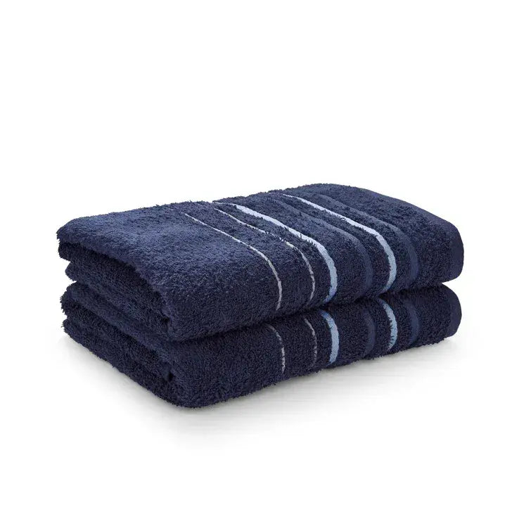 Catherine Lansfield Java Stripe Hand Towel  | Navy