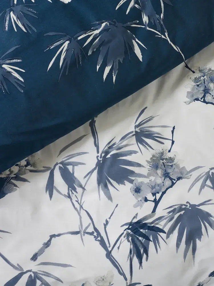 Catherine Lansfield Kyoto Floral Quilt Set | Blue
