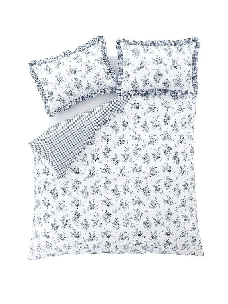 Catherine Lansfield Lucie Floral Quit Set | Blue