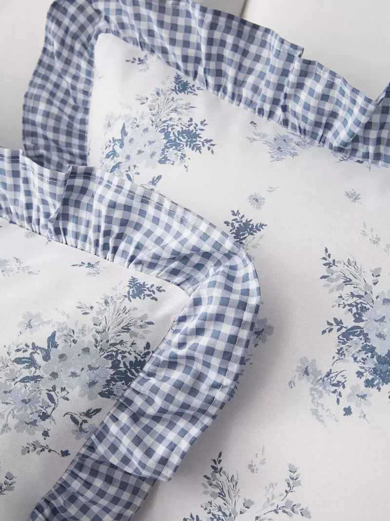 Catherine Lansfield Lucie Floral Quit Set | Blue