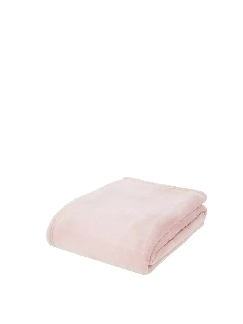 Catherine Lansfield New Raschel Throw | Blush