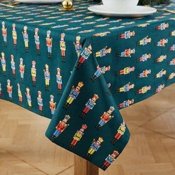Catherine Lansfield Nutcracker Table Cloth | Green