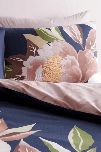Catherine Lansfield Opulent Floral Quilt Set Navy