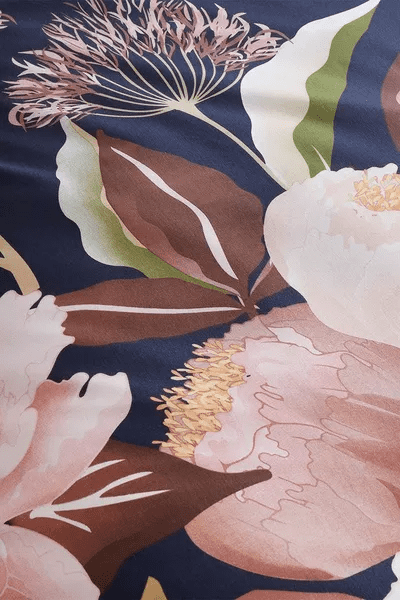 Catherine Lansfield Opulent Floral Quilt Set Navy