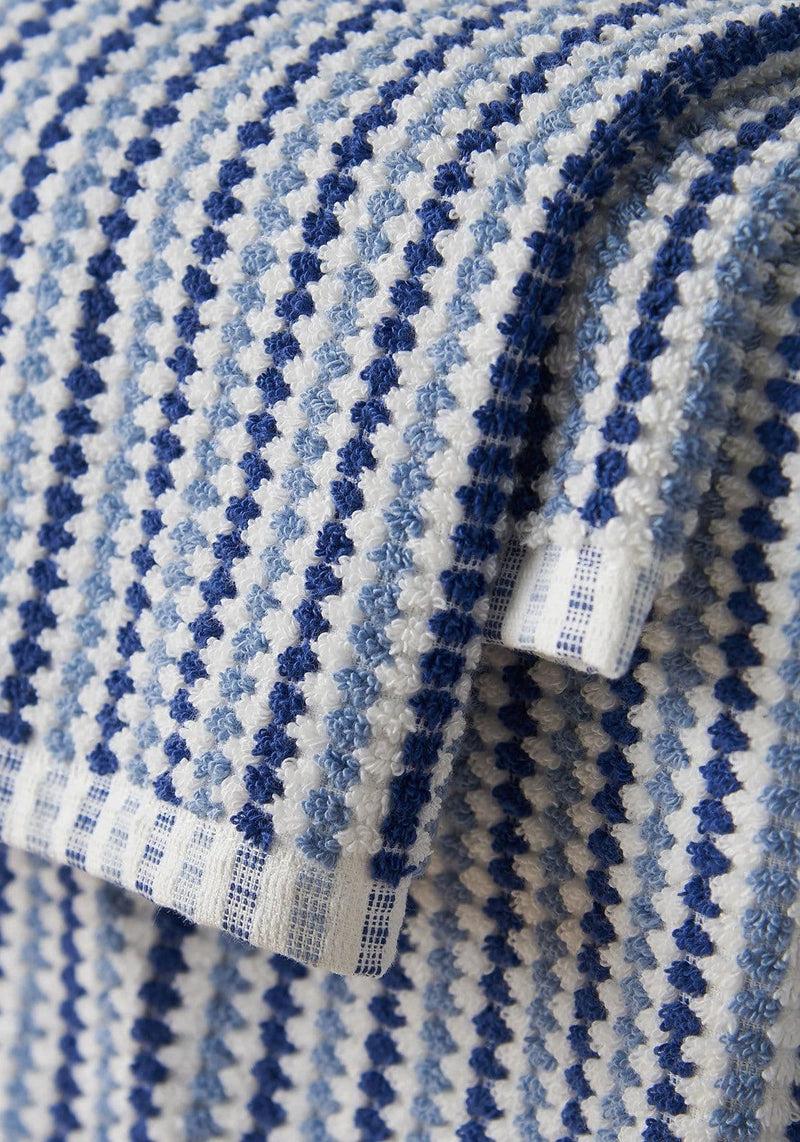 Catherine Lansfield Rice Weave Stripe Towels | Blue