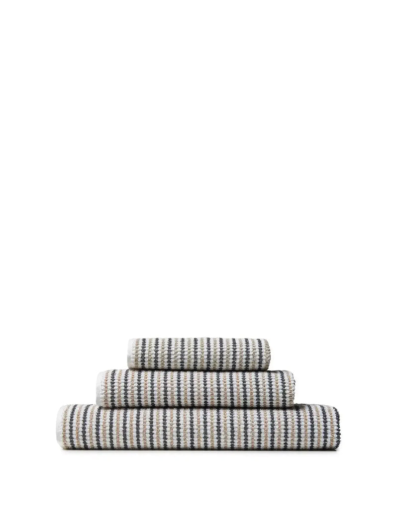 Catherine Lansfield Rice Weave Stripe Towels | Grey