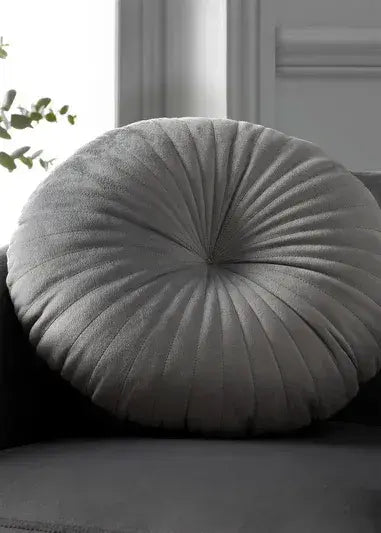 Catherine Lansfield  Round Filled Cushion  | Grey