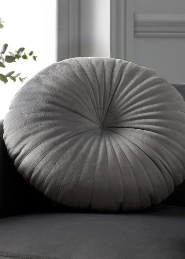 Catherine Lansfield  Round Filled Cushion  | Grey