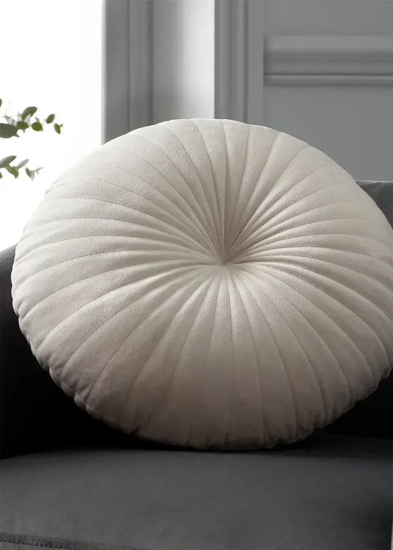 Catherine Lansfield  Round Filled Cushion  | Natural
