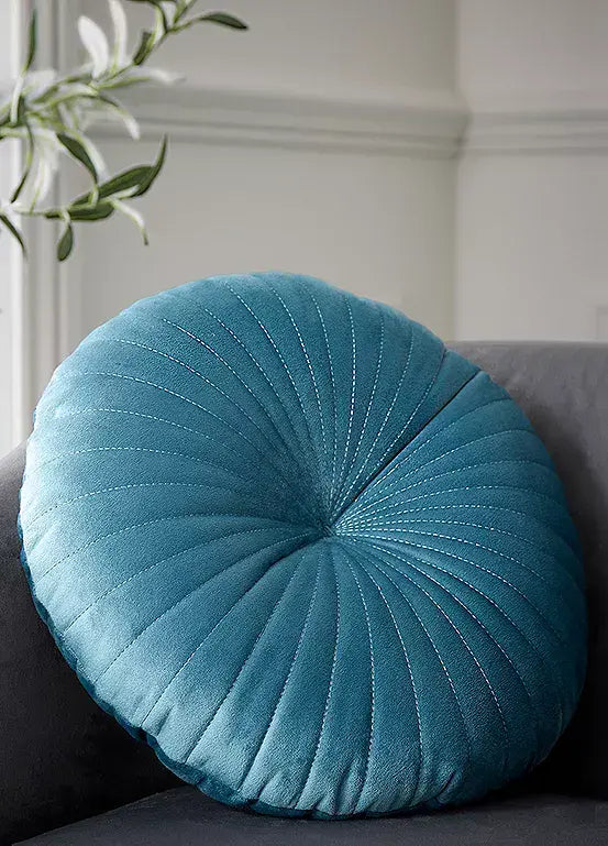 Catherine Lansfield  Round Filled Cushion  | Teal
