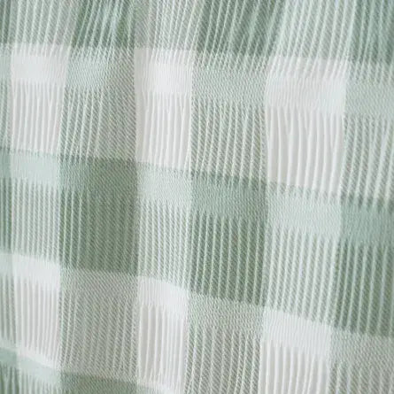 Catherine Lansfield Seersucker Gingham Check Quilt Set  | Green