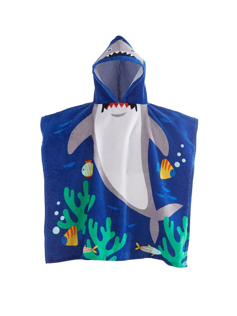 Catherine Lansfield Shark Poncho  | Blue
