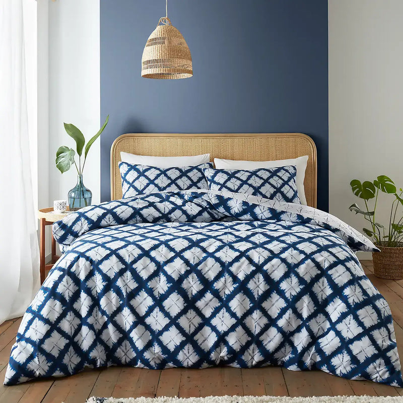 Catherine Lansfield  Shibori Tie Dye Quilt Set  | Indigo