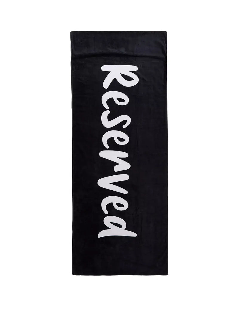 Catherine Lansfield Stripe Lounger Towel | Black/white