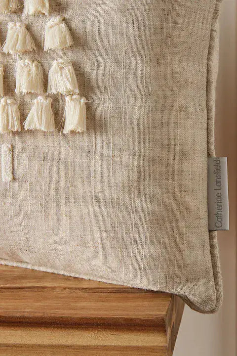 Catherine Lansfield  Tufted Christmas Tree Filled Cushion  30x35cm|Natural