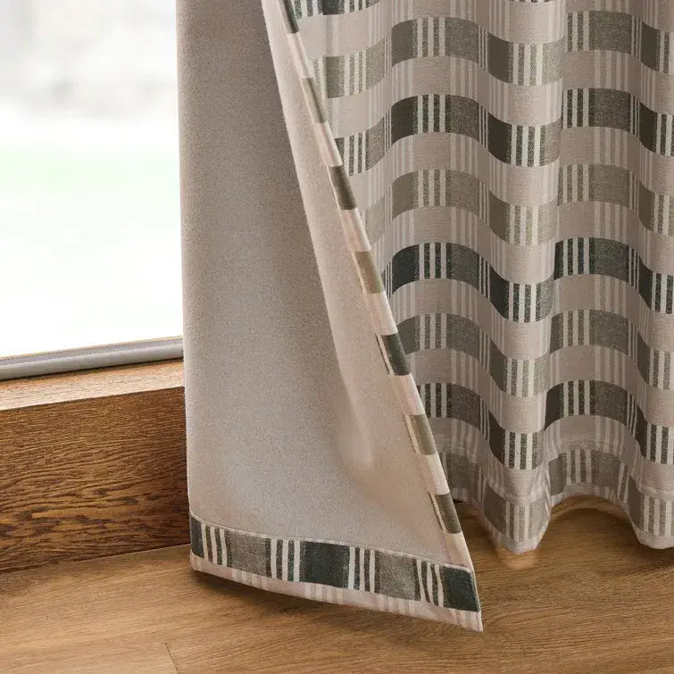 Catherine Lansfield Wilson Check Blackout Curtains | Sage