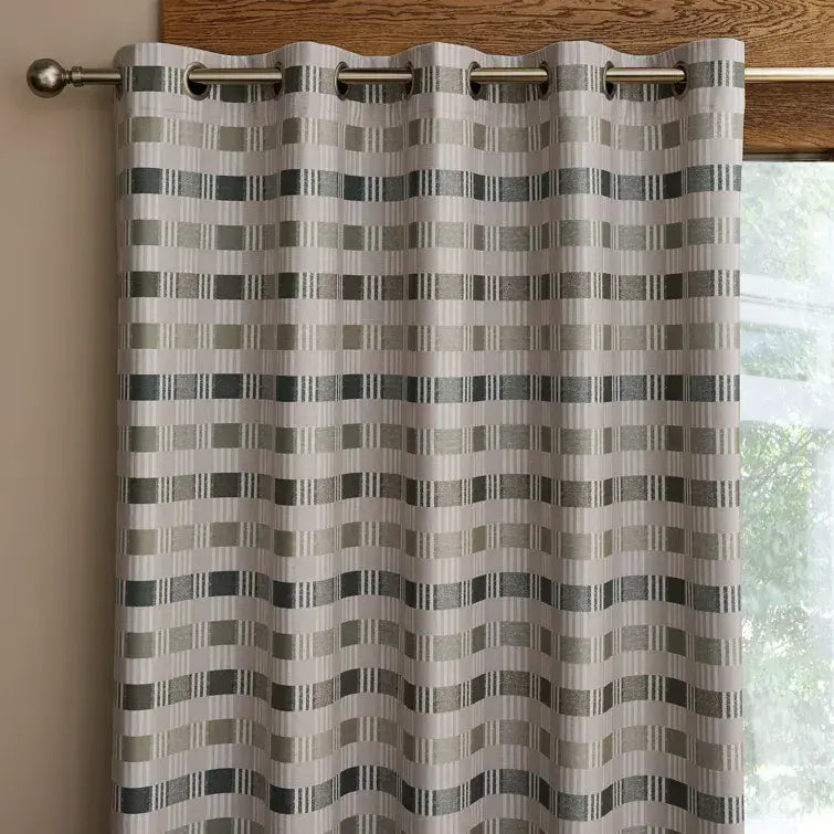 Catherine Lansfield Wilson Check Blackout Curtains | Sage