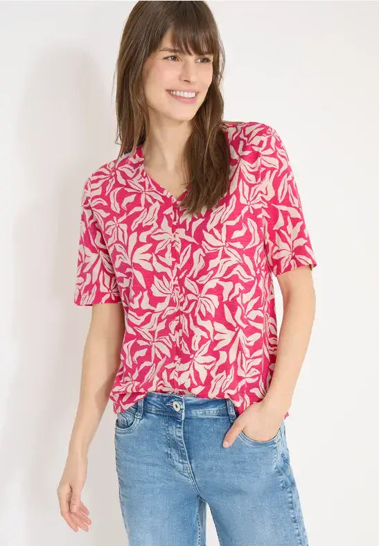 CECIL  All Over Print  Tunic | Beetroot 324832