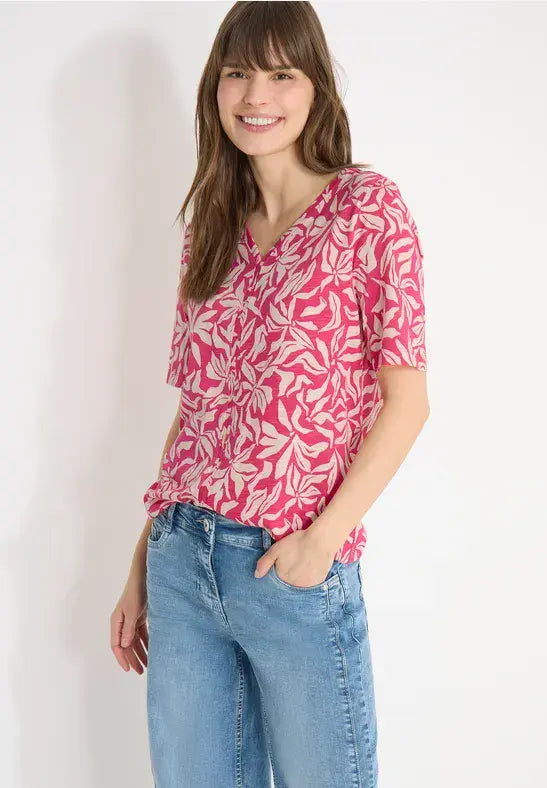 CECIL  All Over Print  Tunic | Beetroot 324832