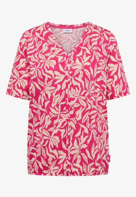 CECIL  All Over Print  Tunic | Beetroot 324832
