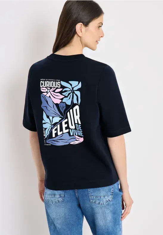 CECIL Back Print Sweatshirt | Universal Blue 303811