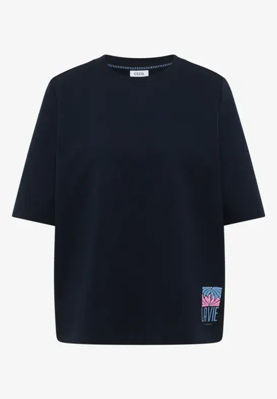 CECIL Back Print Sweatshirt | Universal Blue 303811