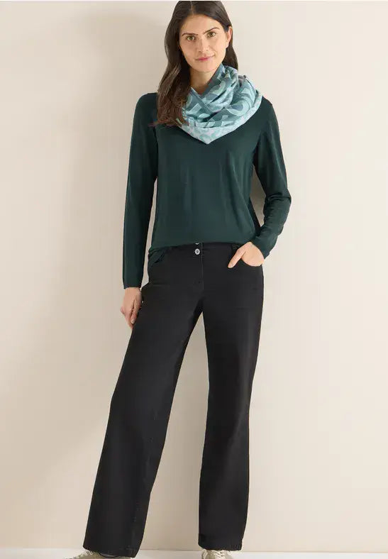 CECIL Cozy Print  Loop Scarf  | Mint Green 572967