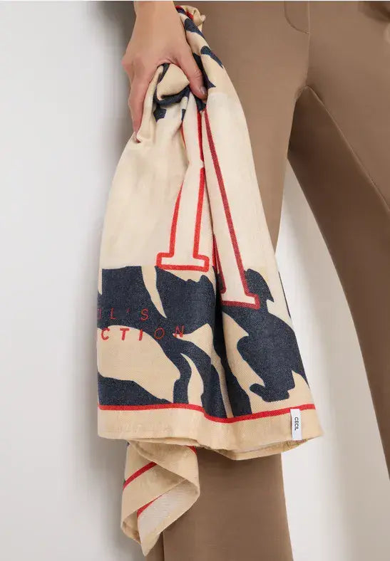 CECIL Cozy Print Loop Scarf | Red 572903