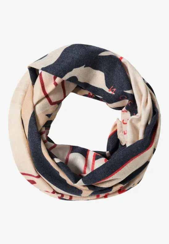 CECIL Cozy Print Loop Scarf | Red 572903
