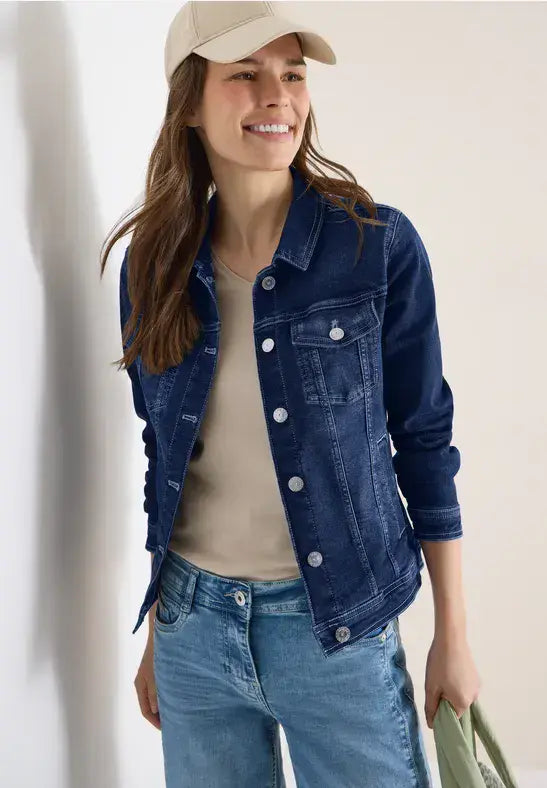 CECIL Denim Jacket | Med Blue Wash 212932