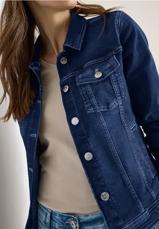 CECIL Denim Jacket | Med Blue Wash 212932