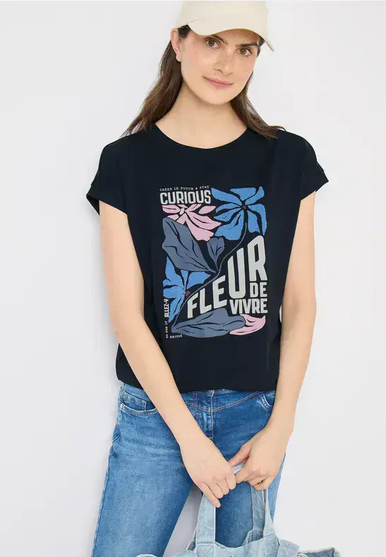CECIL Fleur FP Shirt  | Blue 324826