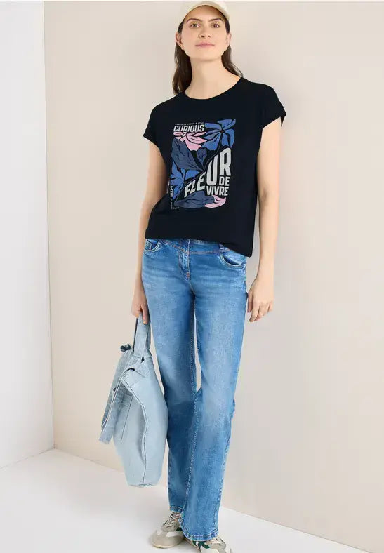 CECIL Fleur FP Shirt  | Blue 324826
