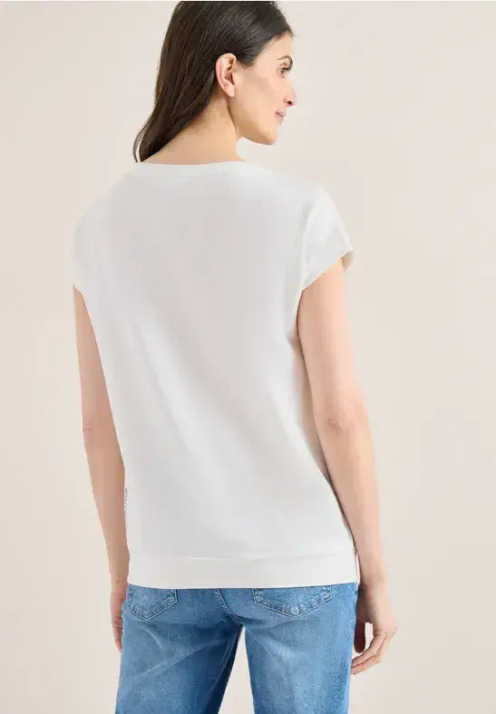 CECIL Fleur FP Shirt  | Vanilla 324826