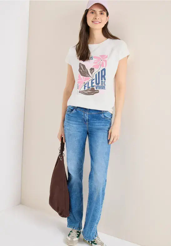 CECIL Fleur FP Shirt  | Vanilla 324826