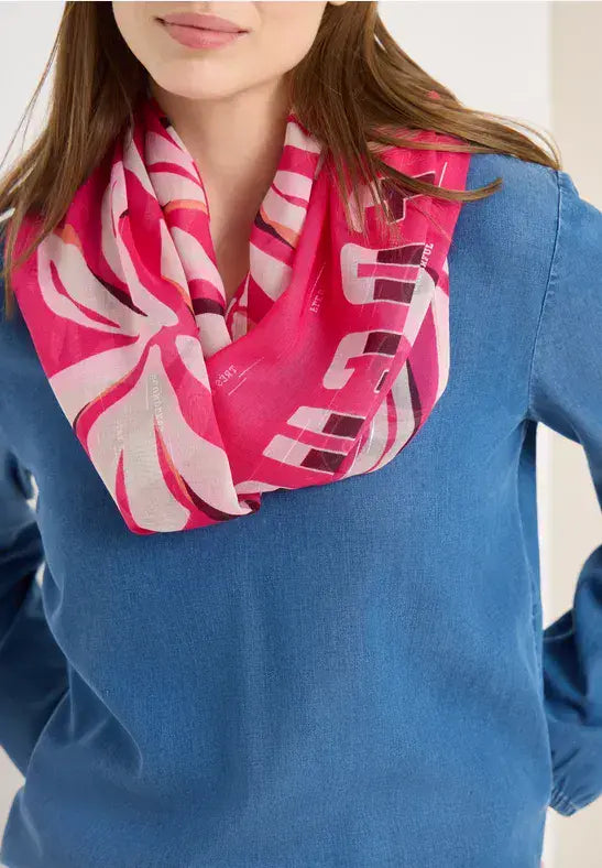 CECIL Foil Print  Loop Scarf | Beetroot 573085