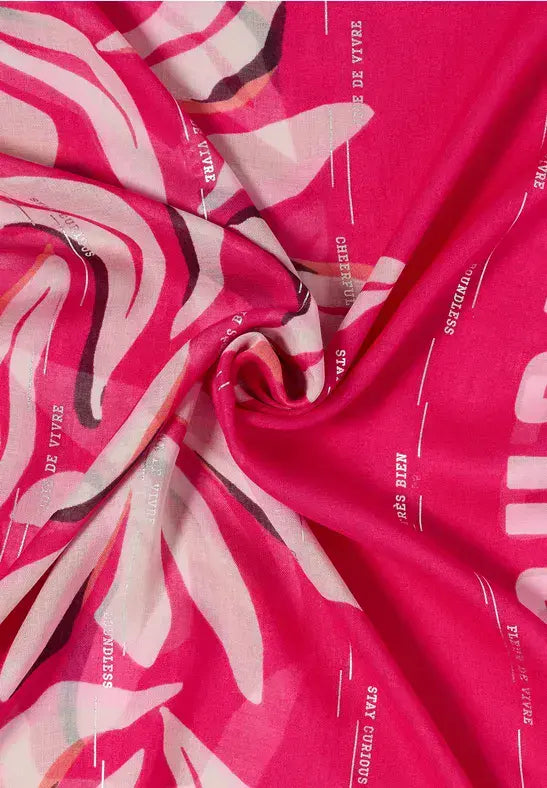 CECIL Foil Print  Loop Scarf | Beetroot 573085